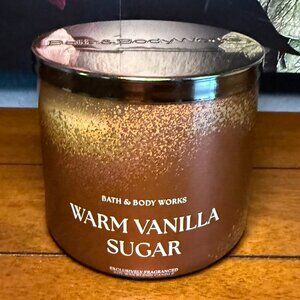 NEW Bath and Body Works WARM VANILLA SUGAR 3-Wick 14.5 oz Candle
